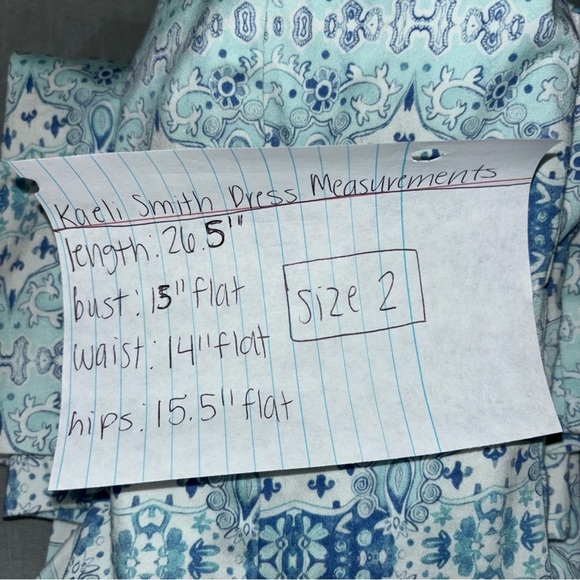 Kaeli Smith Mediterranean Blue Strapless Preppy Dress Size 2 – Made in USA - Picture 11 of 11